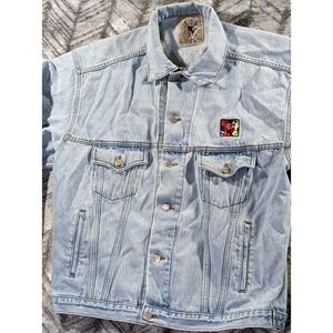 Vintage 90s Kingston Technology Denim Trucker Farm Chore Jacket Work Men's Large
